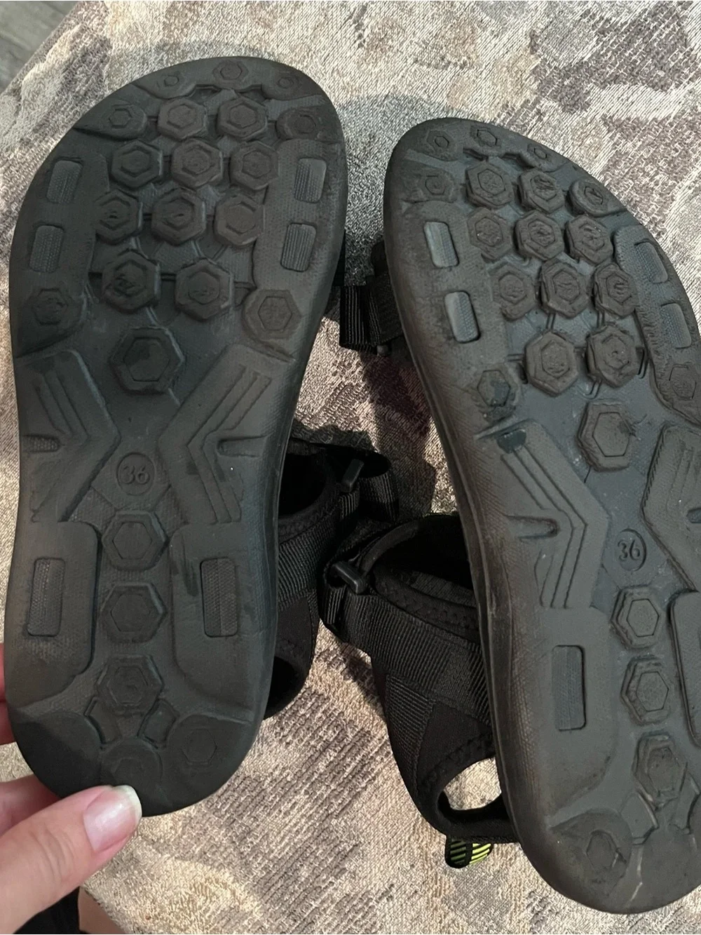 Boys black Velcro sandals